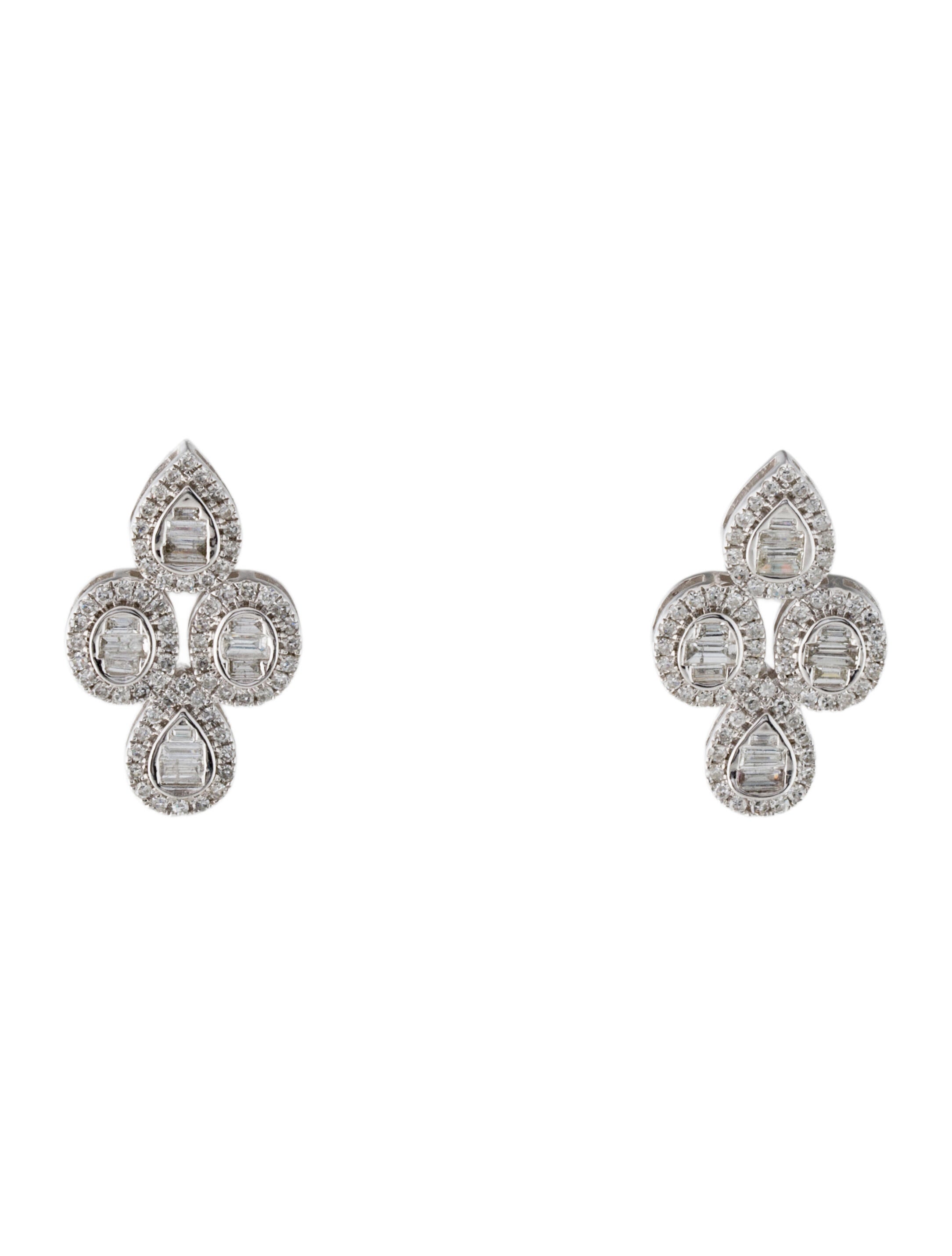 Earrings 14K 1.02ctw Diamond Pavé Drop Earrings
