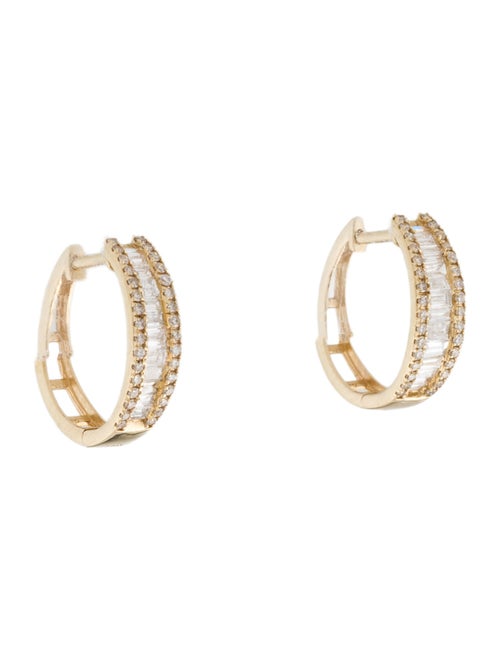 Earrings 14K Diamond Hoop Earrings