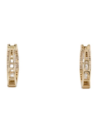 Earrings 14K Diamond Hoop Earrings