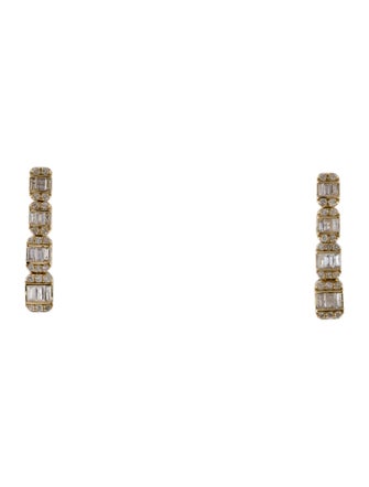 Earrings 14K Diamond Drop Earrings