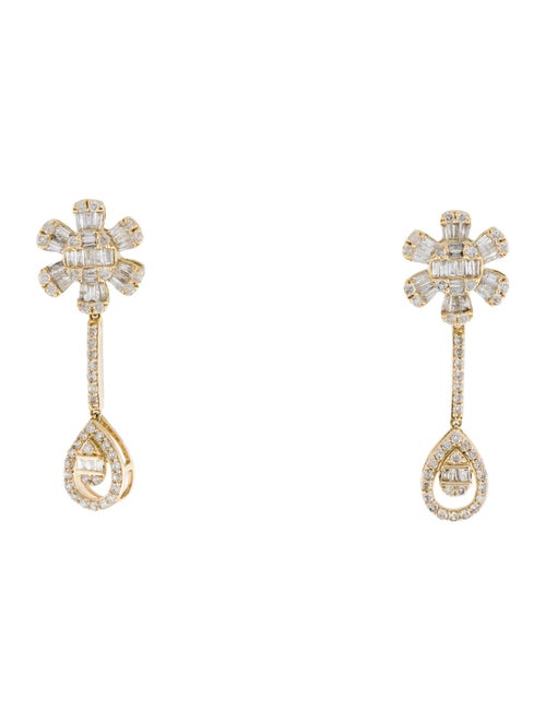 Earrings 14K Diamond Drop Earrings