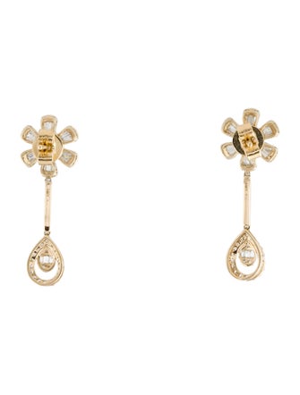 Earrings 14K Diamond Drop Earrings