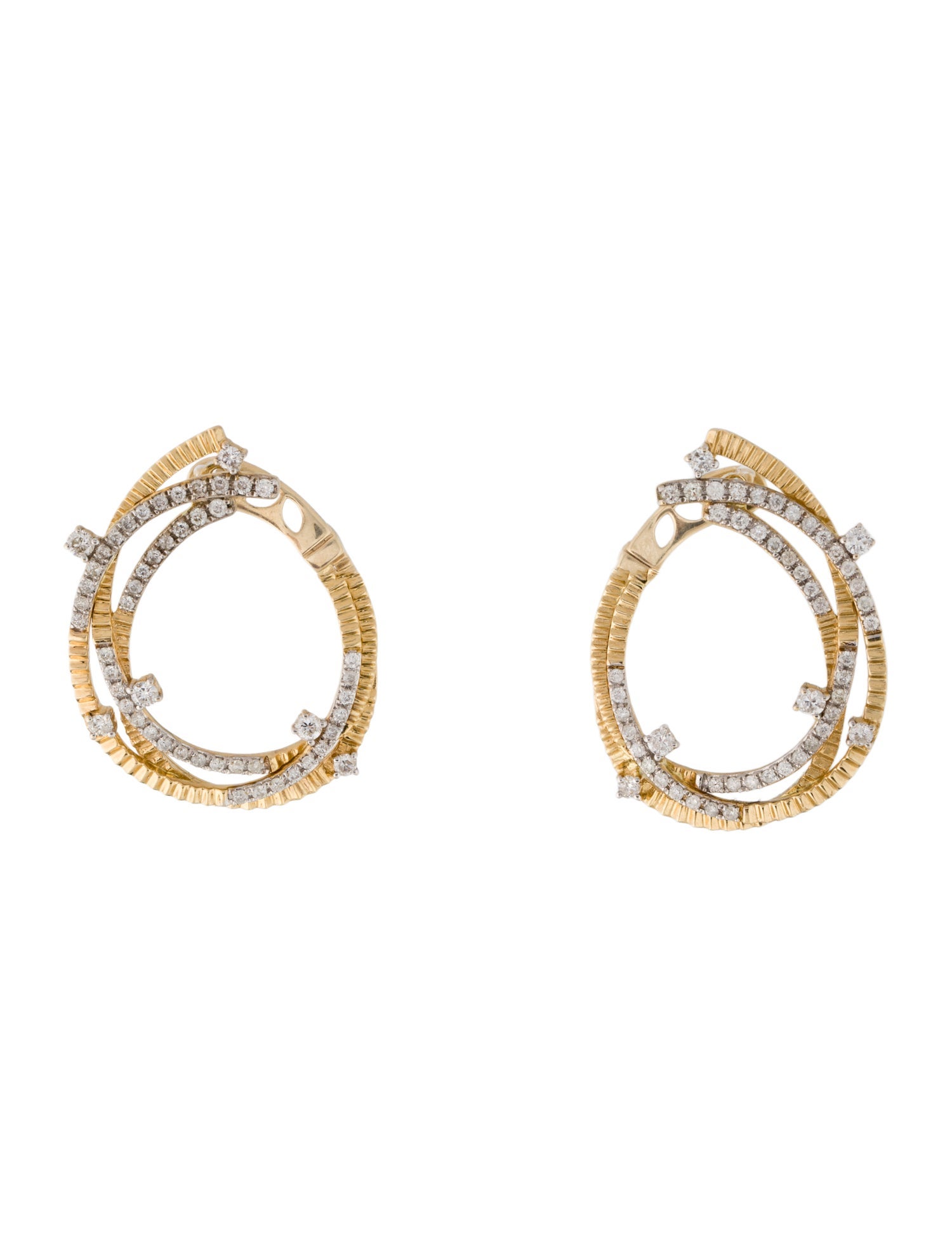 Earrings 14K Diamond Hoop