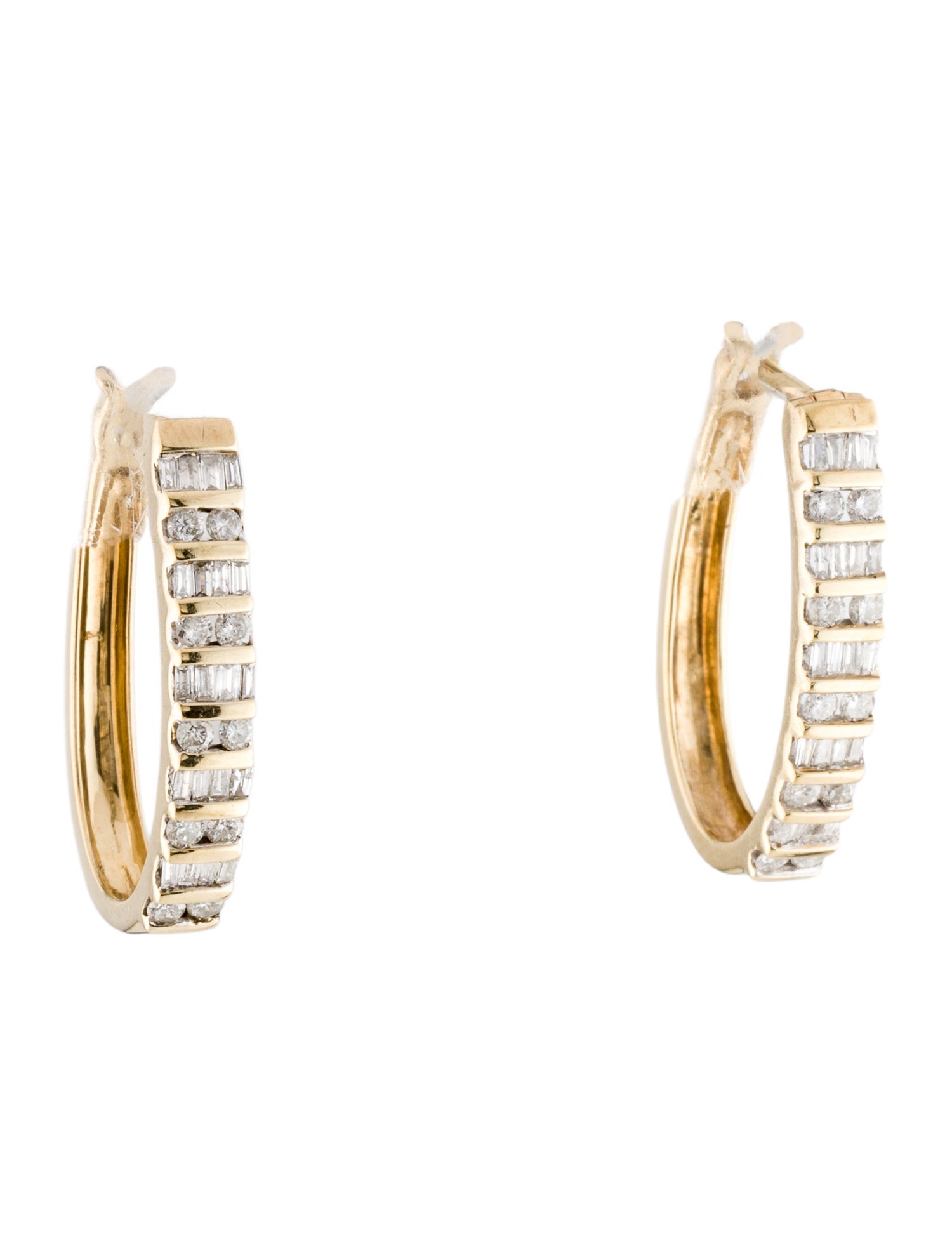 Earrings 10K Diamond Hoop