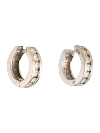 Earrings 14K Diamond Huggie Earrings