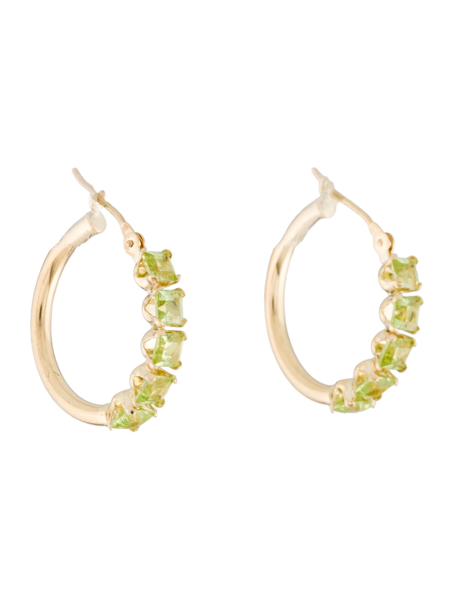 Earrings 14K 1.70ctw Peridot Hopp