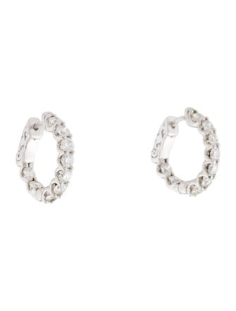 Earrings 14K 1.80ctw Diamond Hoop Earrings