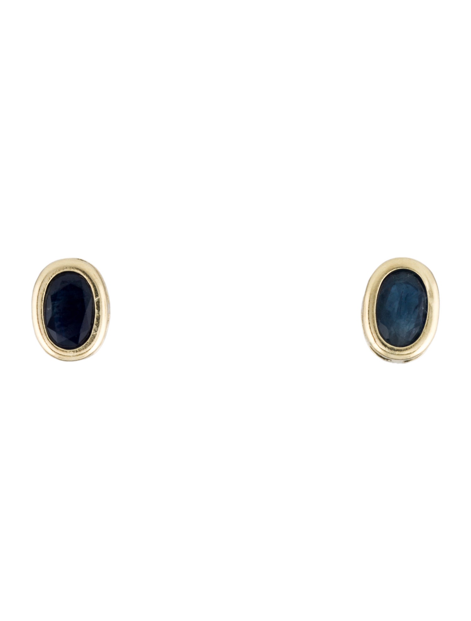 Earrings 14K Sapphire Solitaire Stud