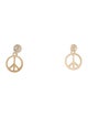 Earrings 10K Sapphire Peace Sign Drop Earrings