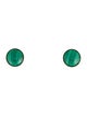 Earrings 14K Malachite Circle Stud Earrings