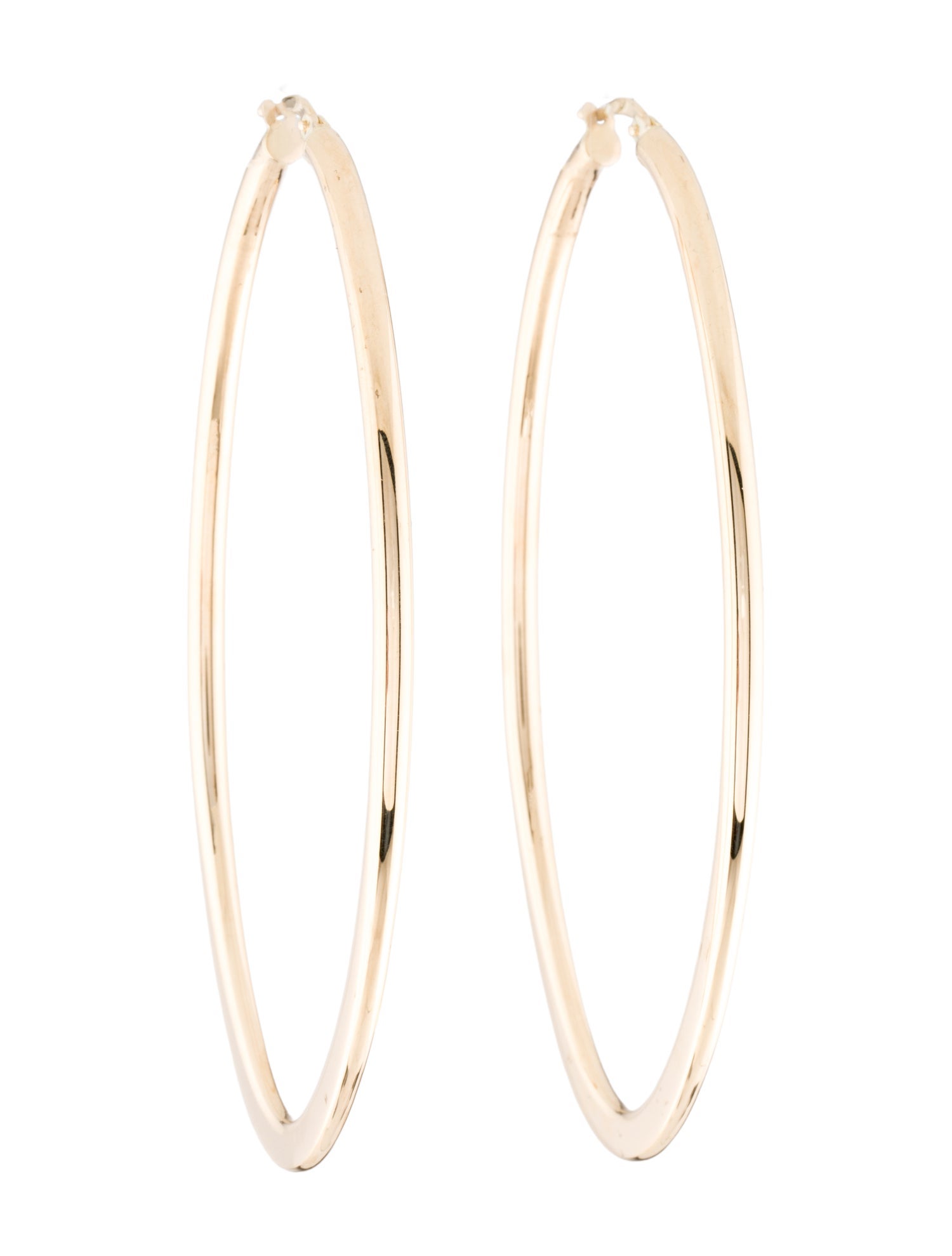 Earrings 14K Big Oval Hoop