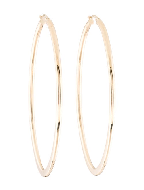 Earrings 14K Big Oval Hoop Earrings