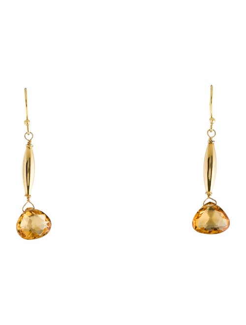 Earrings 14K Citrine Drop Earrings
