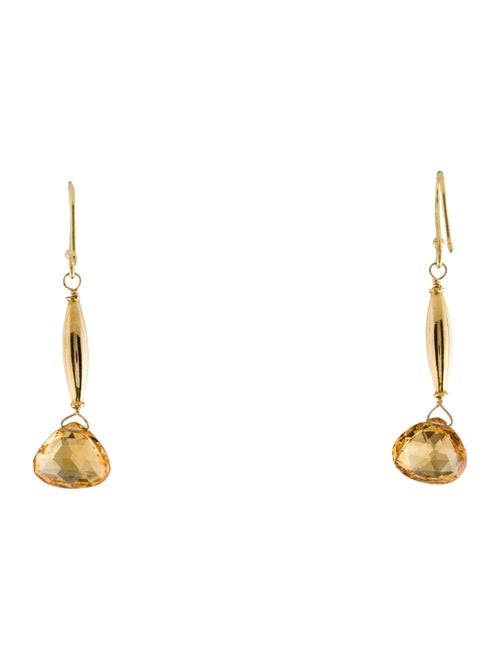 Earrings 14K Citrine Drop Earrings