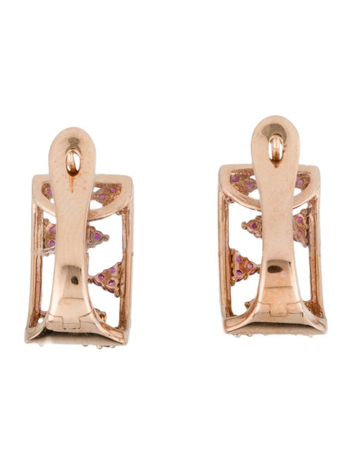 Earrings 14K Ruby & Diamond Earclip Earrings