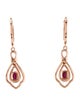 Earrings 14K Ruby & Diamond Drop Earrings