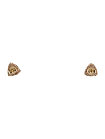 Earrings 14K Garnet & Diamond Stud Earrings