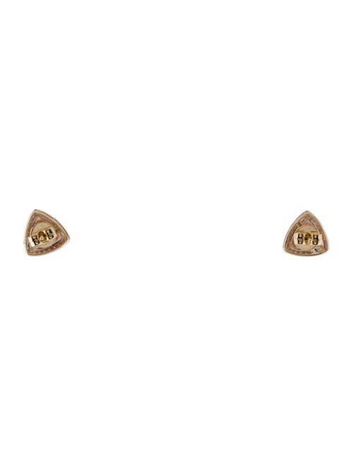 Earrings 14K Garnet & Diamond Stud Earrings