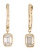 Earrings 14K 1.52ctw Lab-Grown Diamond Huggie Hoop Drop Earrings