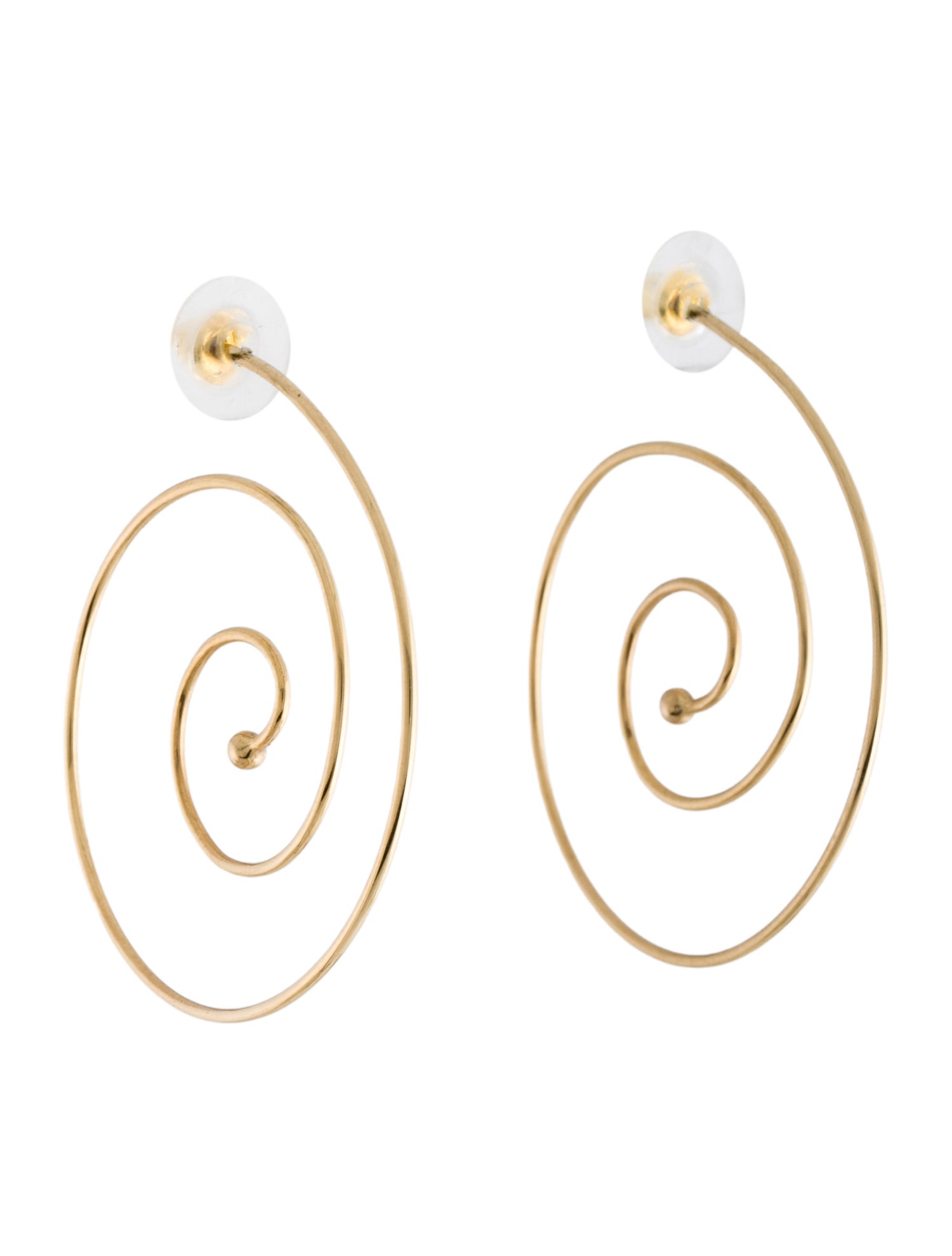 Earrings 14K Spiral Hoop