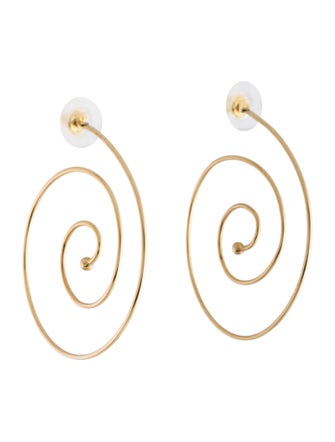Earrings 14K Spiral Hoop Earrings