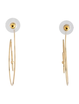 Earrings 14K Spiral Hoop Earrings