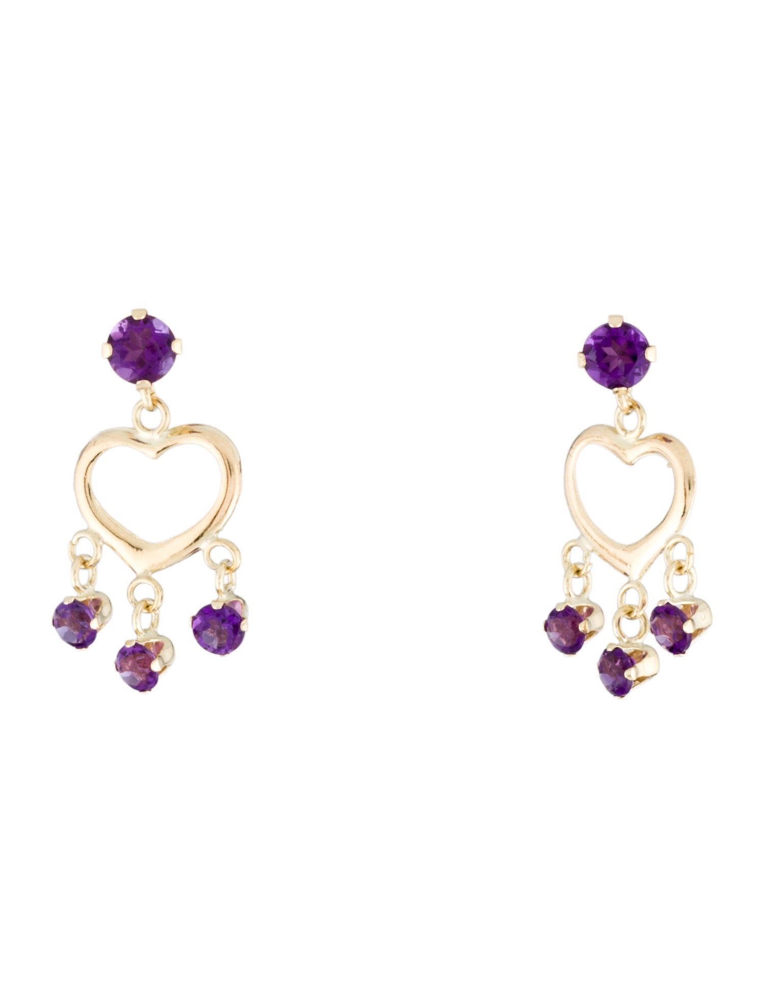 Earrings 14K Amethyst Drop