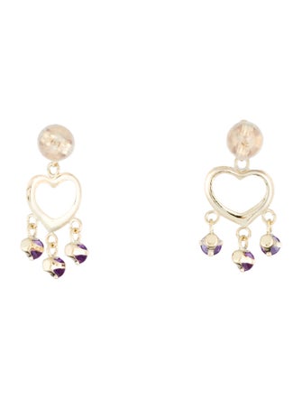Earrings 14K Amethyst Drop Earrings