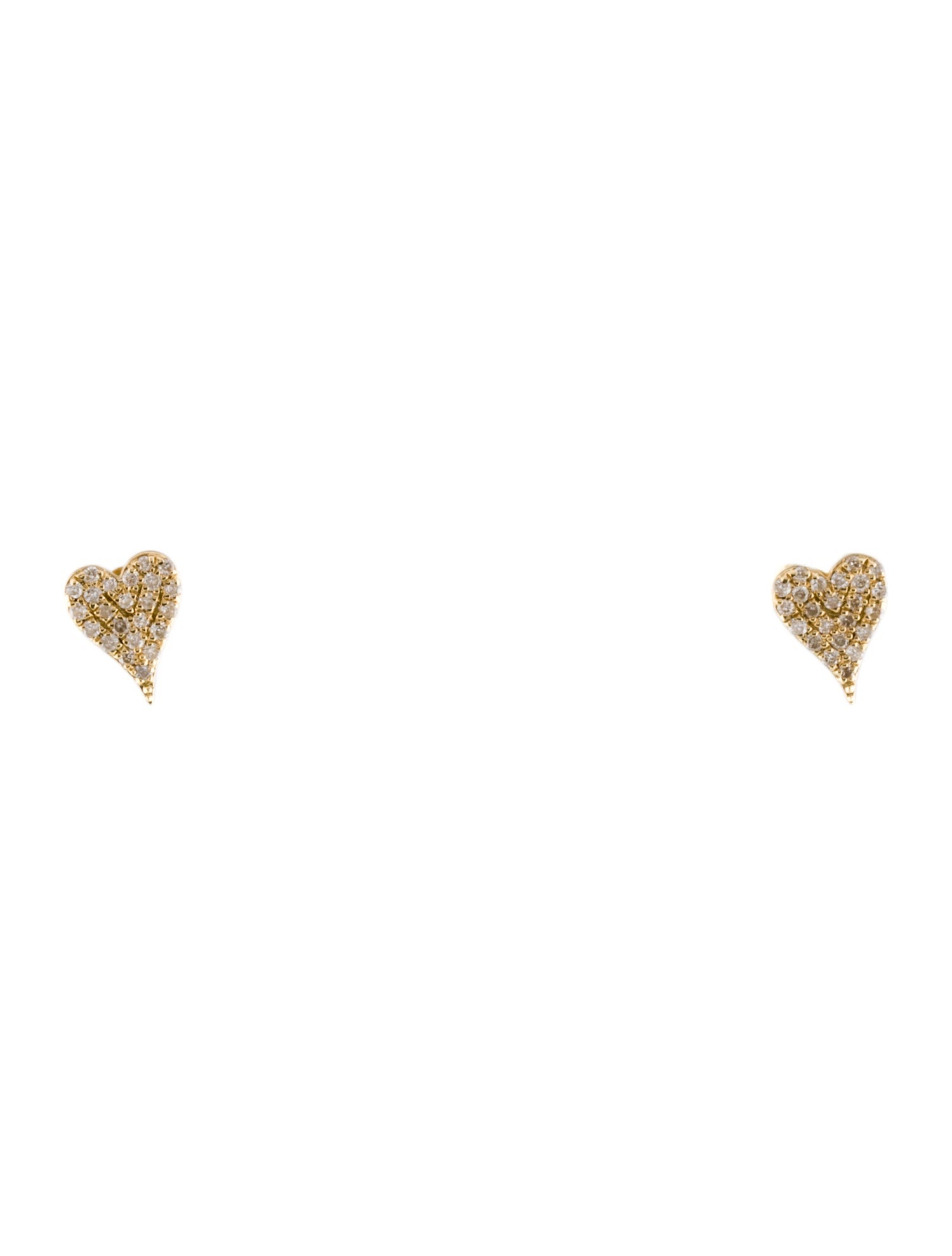 Earrings 14K Diamond Heart Stud
