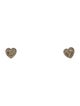 Earrings 14K Diamond Cluster Heart Stud Earrings
