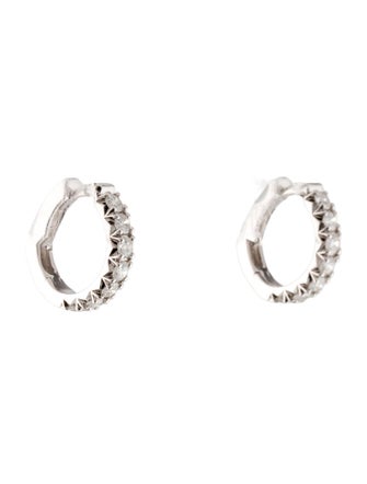 Earrings 14K Diamond Huggie Hoop Earrings