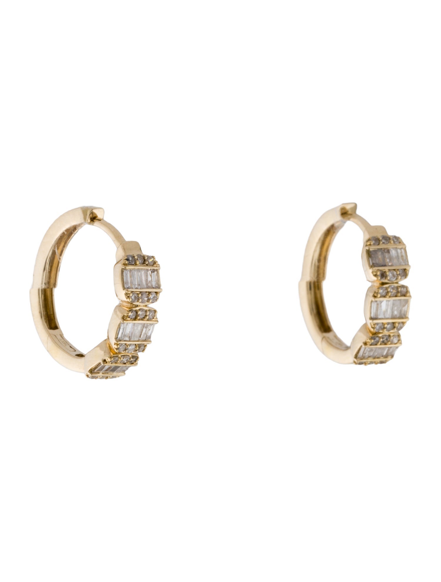Earrings 14K Diamond Pavé Small Hoop Earrings