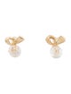 Earrings 14K Pearl Bow Stud Earrings