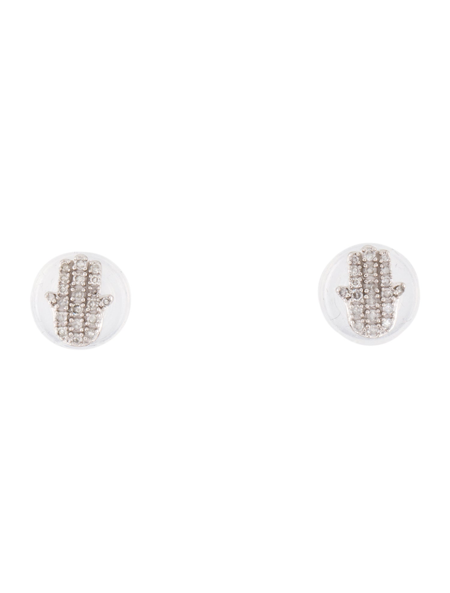Earrings 14K Diamond Hamsa Stud