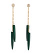Earrings 14K Malachite Drop Earrings