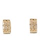 Earrings 14K Diamond Wide Hoop Earrings
