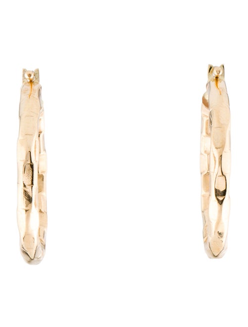 Earrings 18K Textured Hoop Earrings