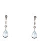 Earrings 14K Topaz & Diamond Drop Earrings