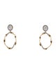 Earrings 14K Mother of Pearl & Diamond Drop Earrings