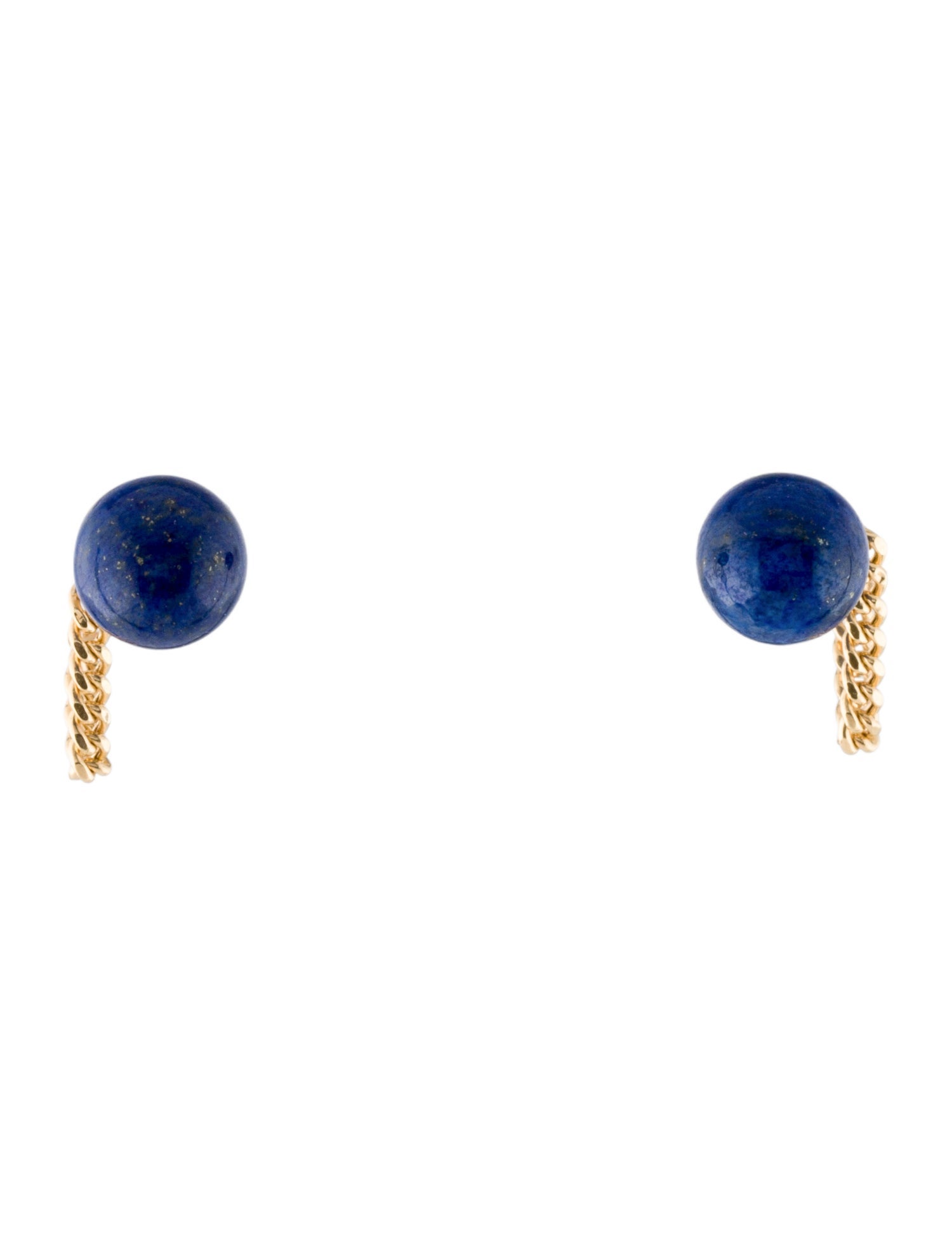 Earrings 14K Lapis Lazuli Chain Drop