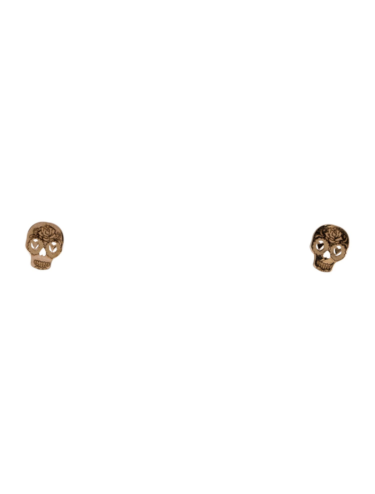 Earrings 14K Skull Stud