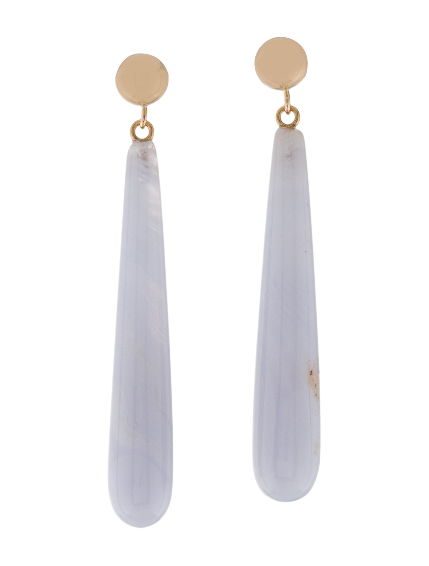 Earrings 14K Blue Lace Agate Drop