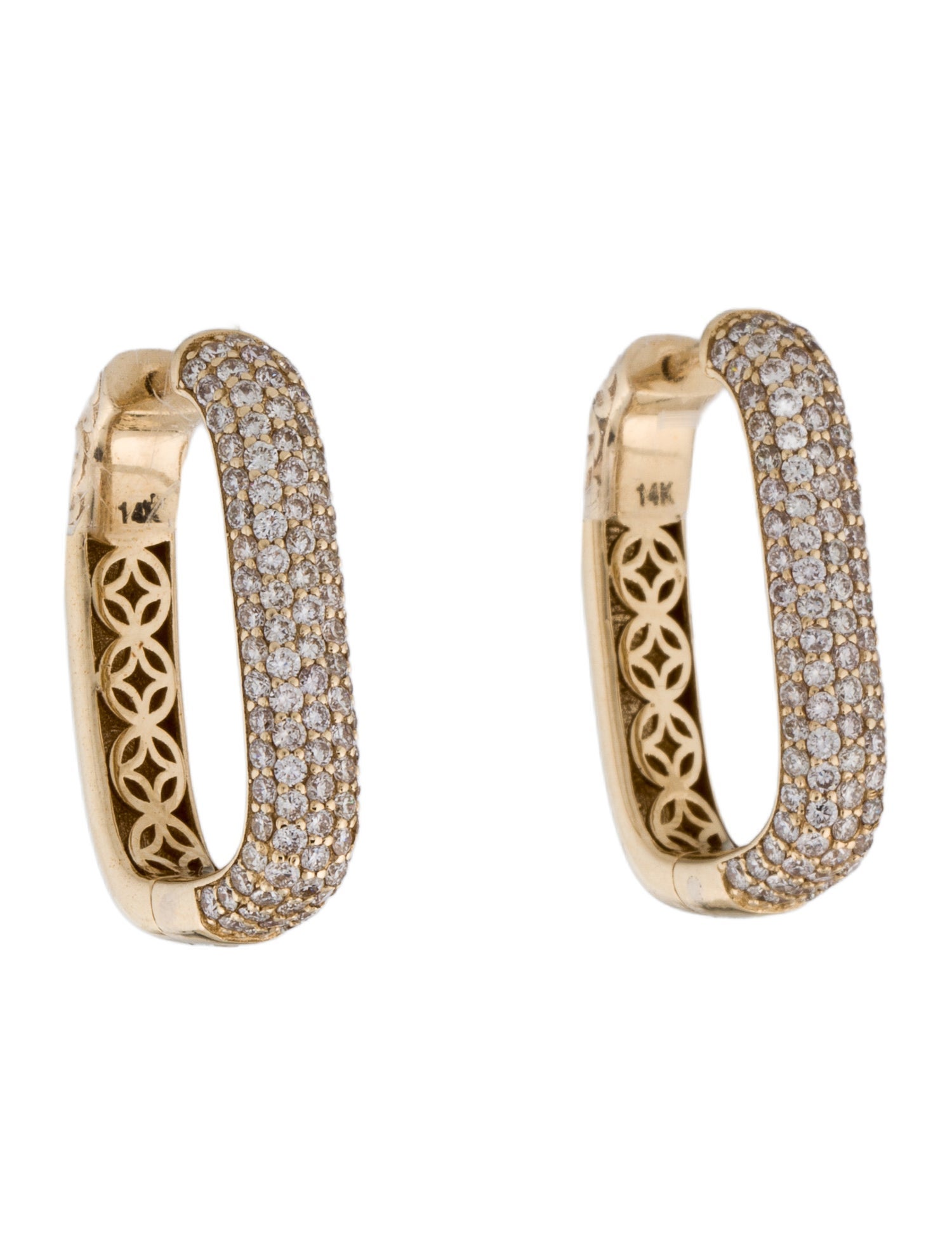 Earrings 14K 1.95ctw Diamond Hoop