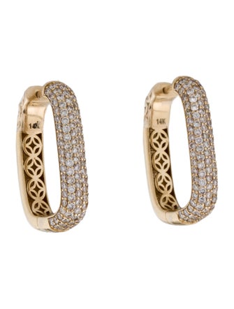Earrings 14K 1.95ctw Diamond Hoop Earrings