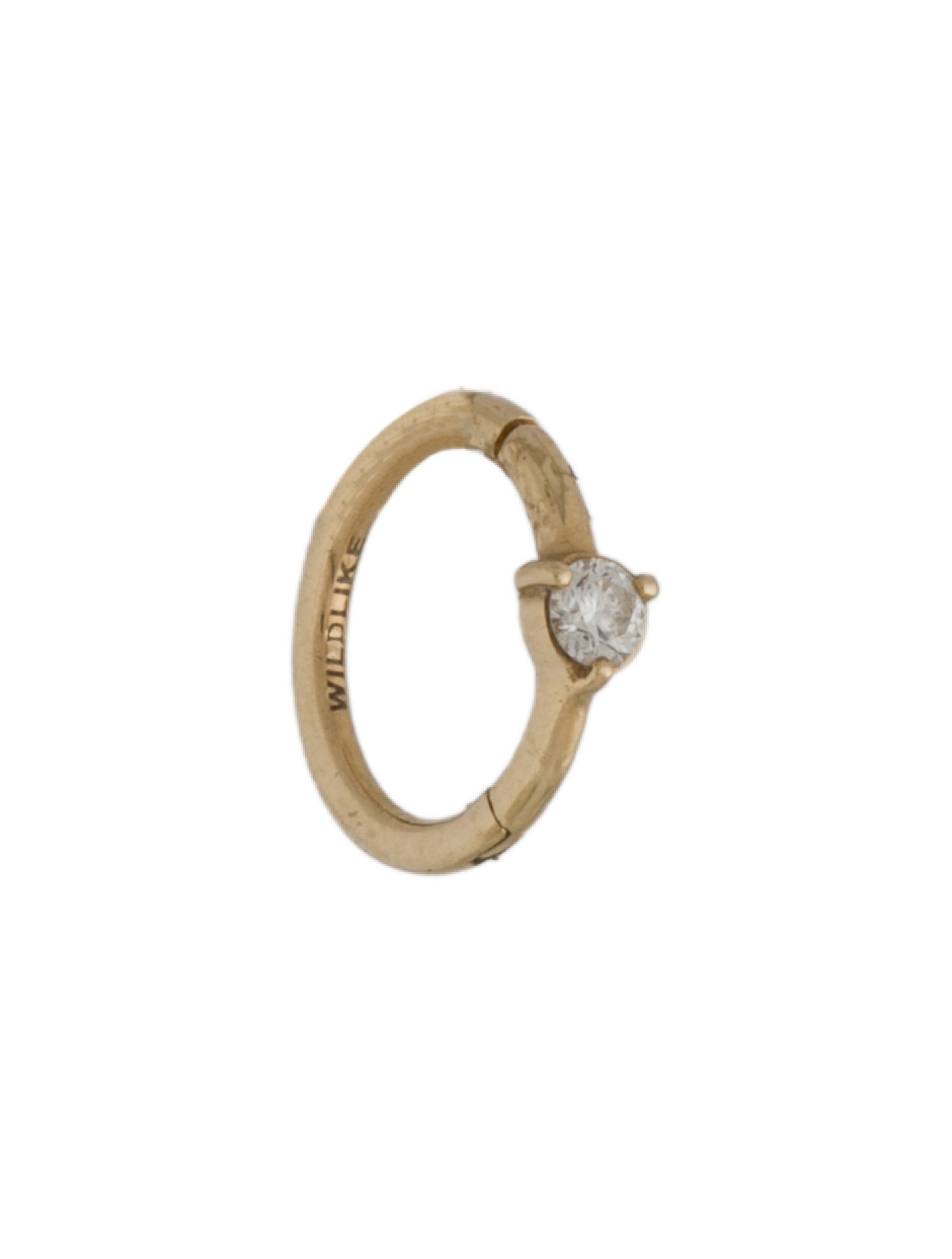 Earrings 14K Diamond Wild Like Single Huggie Earring