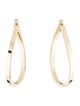 Earrings 14K Twisted Oval Hoop Earrings
