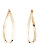 Earrings 14K Twisted Oval Hoop Earrings