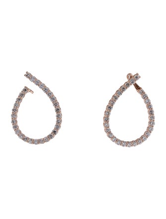 Earrings 14K 6.65ctw Lab-Grown Diamond Hoop Earrings