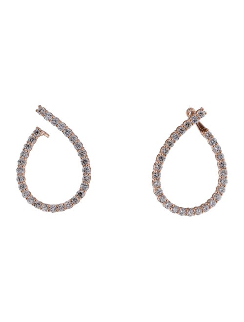 Earrings 14K 6.65ctw Lab-Grown Diamond Hoop Earrings