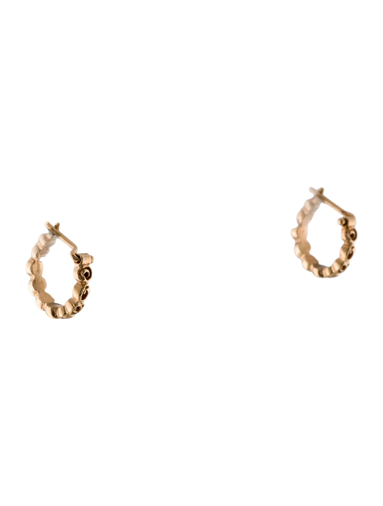 Earrings 14K Small Swirl Huggie
